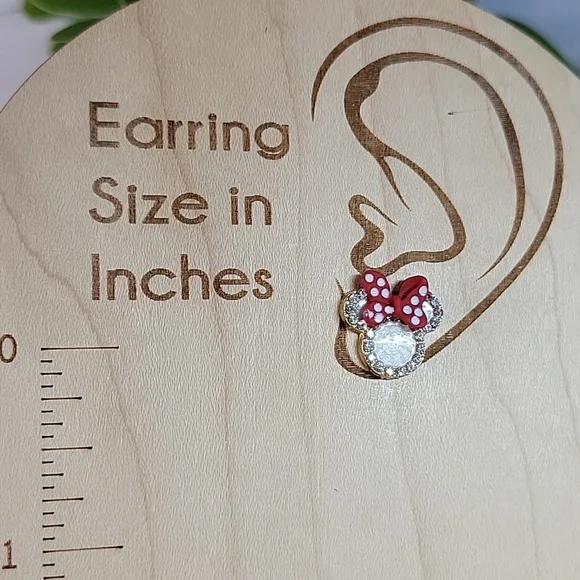 Minnie MicroCrystal Shimmer Stud Earrings, S925 - Picture 4 of 8